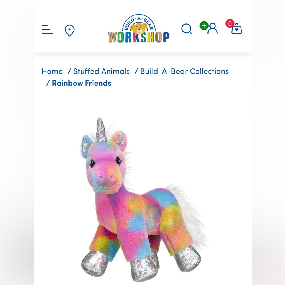 Build-a-Bear Rainbow Unicorn - Picture 2 of 15